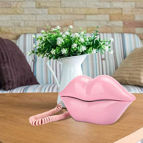 Compras Locas Decoración del hogar, teléfono Rosado Teléfono Ambiental para el hogar Teléfono Rosado Rosado para el hogar, para Uso en el hogar(Pink)