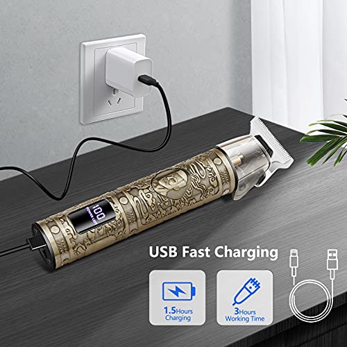 Cortapelos Hombre, Maquina Cortar Pelo, LED Pantalla Maquinilla Cortar Pelo Profesional, Eléctrica Cortadora de Pelo Recortadora de Barba Maquina de Afeitar Máquina Cortar Pelo Inalámbrico Carga USB