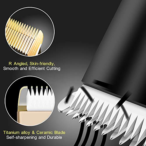 Cortapelos Hombre, Moevert Maquina Cortar Pelo Profesional Máquina Cortapelo Cabeza Maquinilla Eléctrica Cortadora de Pelo Recortadora con Pantalla LCD Batería Recargable para Adulto