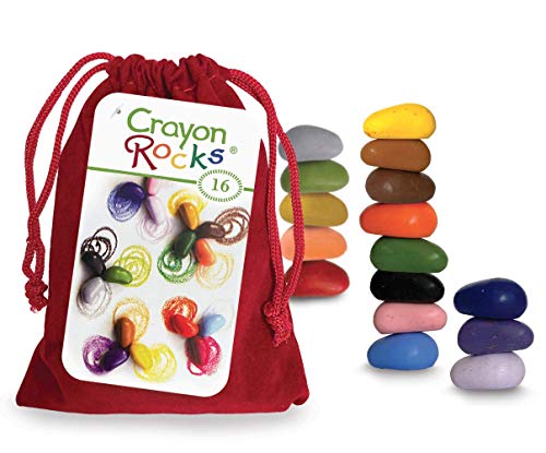 Crayon Rocks 16 Colors in a Red Velvet Bag