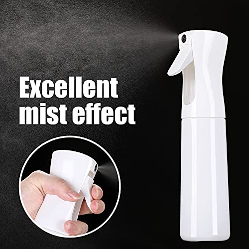 Creamify Pulverizador Agua Peluqueria-300ml Frascos de Spray,Botella Spray Niebla Fina，Niebla Pulverizador Continuo Pulverizador ,para Plantas, Solución de Limpieza,Cabello(Blanco)