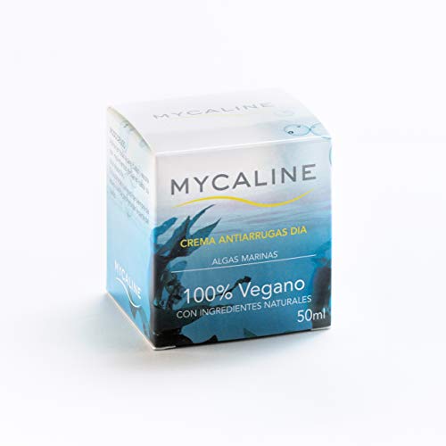Crema Antiarrugas Dia MYCALINE 100% VEGANO con Ingredientes Naturales a base de ALGAS MARINAS. 50ml. Cosmetica Natural Fabricado en España