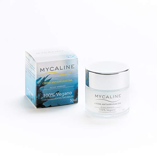 Crema Antiarrugas Dia MYCALINE 100% VEGANO con Ingredientes Naturales a base de ALGAS MARINAS. 50ml. Cosmetica Natural Fabricado en España