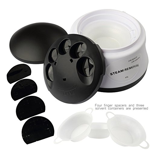 CrisNails® Máquina Removedor de Gel Steamer de polvos Esmalte de Uñas UV LED para Salón de Belleza y Uso del Hogar (NegroBlanco)