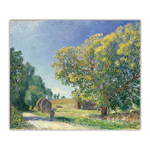 Cuadro famoso de Alfred Sisley "Un claro del bosque, impresiones en lienzo de 1885", arte de pared para la decoración de la sala de estar Cuadro 60x75cm(24x30in) sin marco