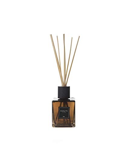 Culti - Difusor de varillas Décor de 500 ml Milano - Aroma Era, de midolina, Cassis, rosa y ámbar vegetal. - Duración 3 meses - Metraje de 10 a 20 m2