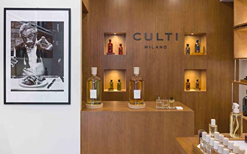 Culti - Difusor de varillas Décor de 500 ml Milano - Aroma Era, de midolina, Cassis, rosa y ámbar vegetal. - Duración 3 meses - Metraje de 10 a 20 m2