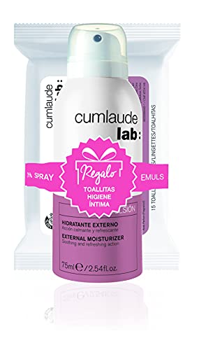Cumlaude Lab - Pack Hydra Spray Hidratante con Ácido Hialurónico y Aloe Vera 75 ML + Regalo Toallitas Íntimas 15uds