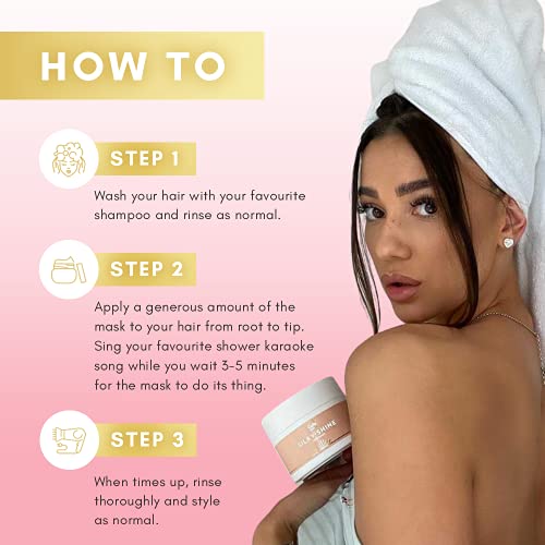Cute Beauty® Mascarilla Capilar Silky Shine | 150 ml Acondicionador Profundo para Cabello Seco y Dañado | Tratamientos Contra las Puntas Abiertas y Cabello Encrespado