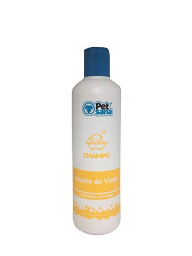 DAPAC Pet Sana Champú Aceite de Visón para Perros, Shampoo Ácidos Grasos, Pelo Seco, Pelo Fino, Perros Pelo Largo, Protector Piel, pH Neutro - 300 ml