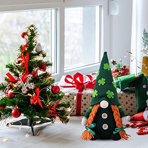 Decoraciones De Gnomo Irlandés, Juego De Gnomo Sueco De Duende del Día De San Patricio, Muñeco De Gnomo Sin Rostro De Duende Irlandés Verde Hecho A Mano, Adornos para El Hogar
