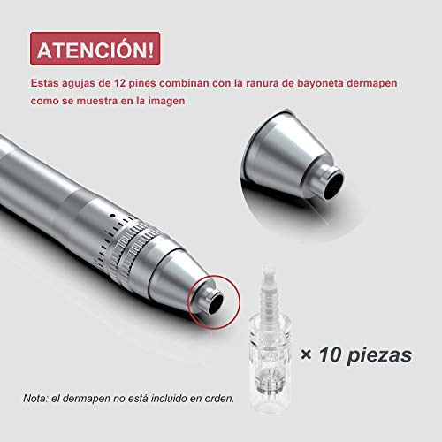 Dermapen Professional Derma Pen Kit -Terapia eléctrico inalámbrica de alta frecuencia contra el acné -Estiramiento de la piel-Reducción de arrugas ISO y CE Manual de español
