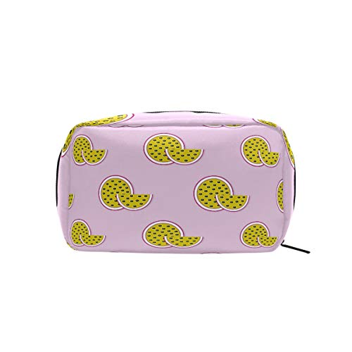 DEZIRO - Neceser de maquillaje para mujer, diseño de fruta de la pasión, color rosa