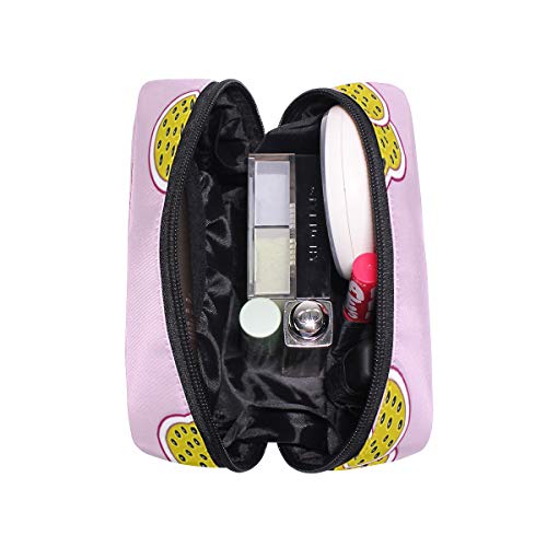 DEZIRO - Neceser de maquillaje para mujer, diseño de fruta de la pasión, color rosa