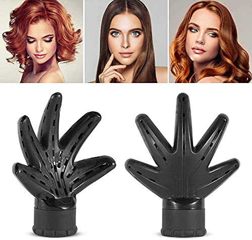 Difusor para secador de pelo, forma de mano, secador difusor, difusor universal adaptable para secador de pelo, herramientas para el peinado del cabello, negro