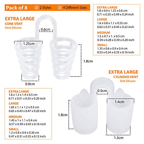 Dilatador nasal Nose Relief - (8 tamaños diferentes) - Solución simple para respiradores nasales - por Mobi Lock Beauty
