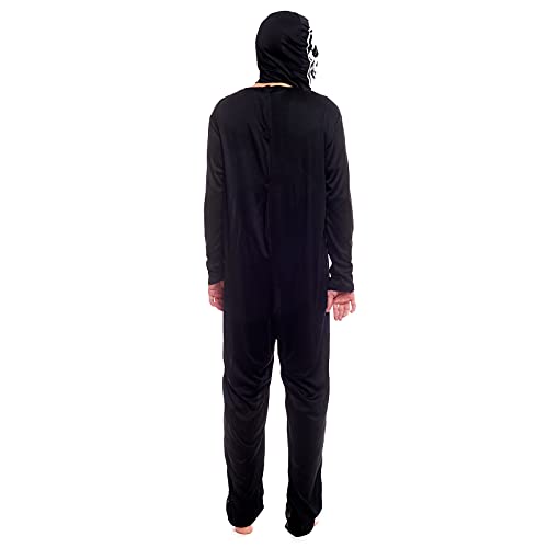Disfraz Esqueleto Adulto Halloween Básico [Talla L]【Tallas Adulto S a L】【Mono Estampado de Huesos con Máscara】 Disfraces Halloween para Hombre
