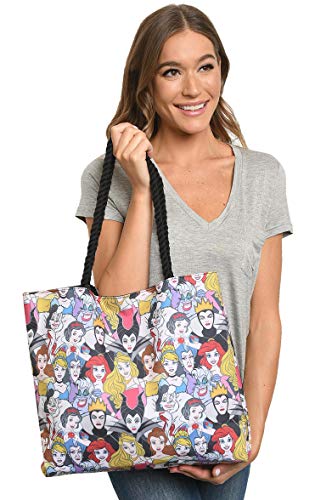 Disney Tote Bag Princess and Villains Belle Maleficent Cinderella Ursula Ariel
