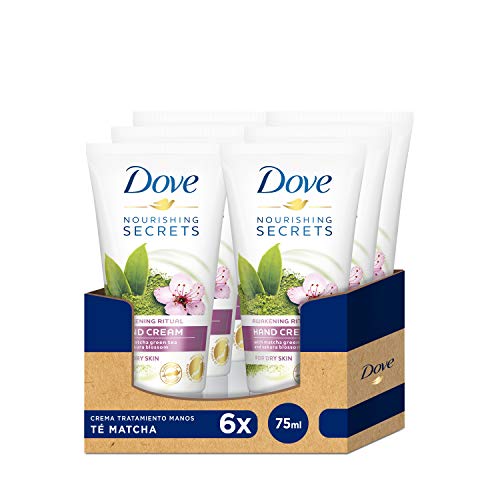 Dove  Crema de Manos  Té Matcha Ritual Energizante 75ml - Pack de 6