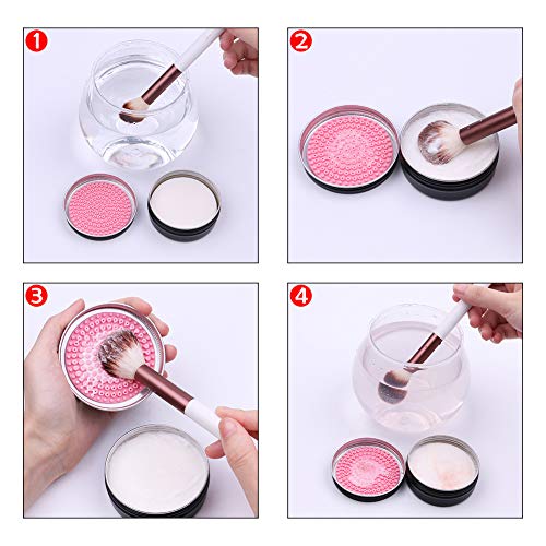 DUcare Limpieza de pinceles de maquillaje 1PCS : limpiador de jabón sólido Limpiador de Pinceles Maquillaje