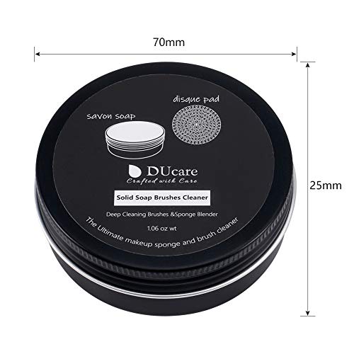 DUcare Limpieza de pinceles de maquillaje 1PCS : limpiador de jabón sólido Limpiador de Pinceles Maquillaje
