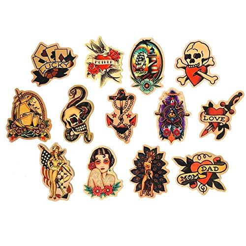 DUOYOU Color Vintage Retro Skull Bellezas Hacer Maleta Portátil Casco Pegatinas Impermeable Juguetes Venta al por Mayor/50pcs