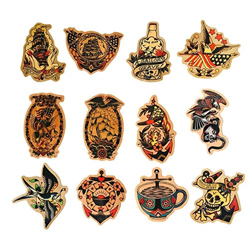 DUOYOU Color Vintage Retro Skull Bellezas Hacer Maleta Portátil Casco Pegatinas Impermeable Juguetes Venta al por Mayor/50pcs
