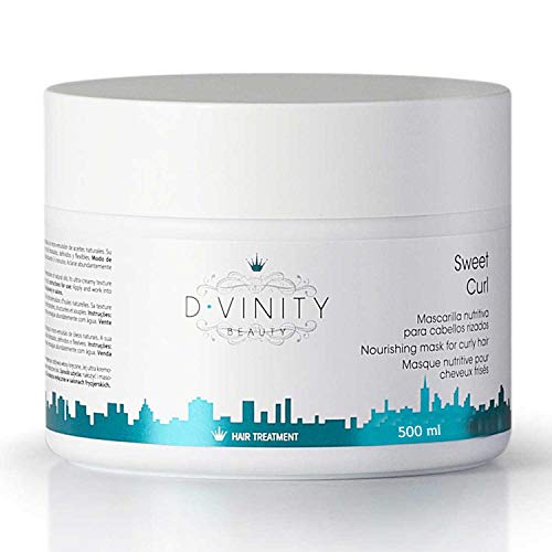 D.VINITY Sweet Curl – Mascarilla para Cabellos Rizados, Mascarilla Hidratante, Nutre y Repara, Rizos Definidos con Elastane, Colágeno y Keratina (500 ml)