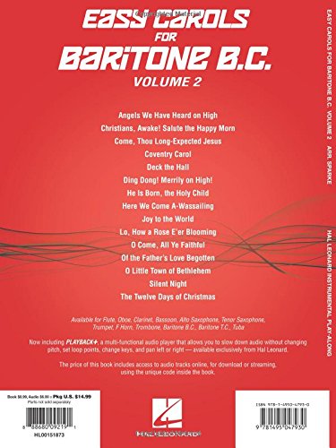 Easy carols for baritone b.c. - vol. 2 +enregistrements online