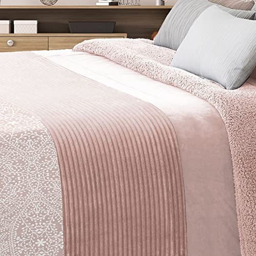 EDREDON Sherpa CONFORTER MANTEROL DOKO 051 Rosa Ramillete (Cama 135 cm.)