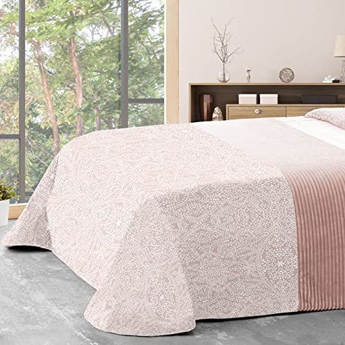 EDREDON Sherpa CONFORTER MANTEROL DOKO 051 Rosa Ramillete (Cama 135 cm.)