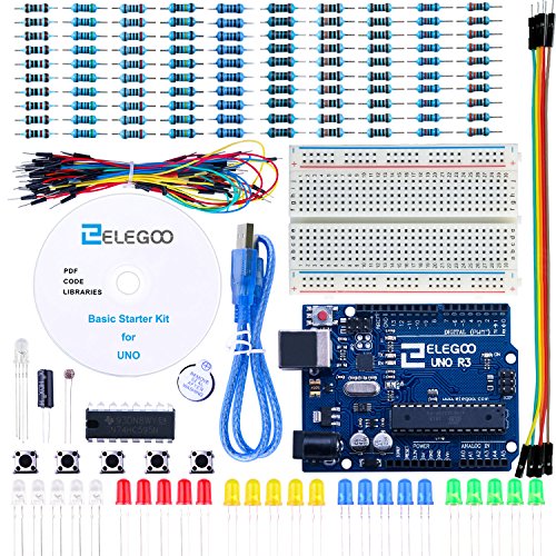 ELEGOO Conjunto Básico de Iniciación Compatible con Arduino IDE con Guías Tutorial en Español para UNO R3 Starter Kit