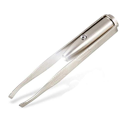 EmNarsissus Nueva Pinza portátil con luz Led para depilar Cejas, Herramienta de Maquillaje de Belleza con luz Led para Mujeres