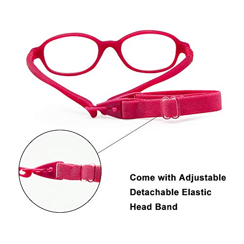 EnzoDate gafas para niños, montura de talla 41, Pas de tornillo, optica y gafas monobloque con correa y cordón para bebé, gafas, para niños, vasos sécurisées para chicos y chicas