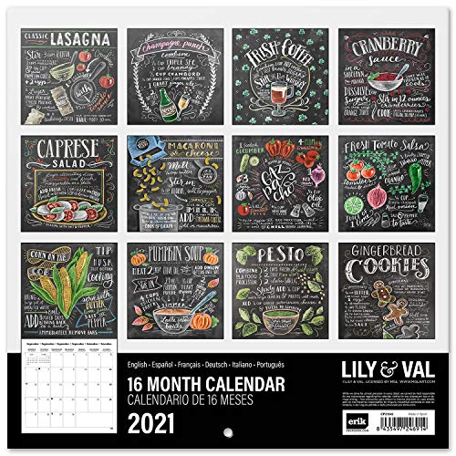 ERIK - Calendario de pared 2021 Lily & Val, 30x30 cm