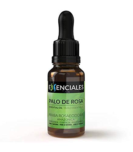 Essenciales - Aceite Esencial de Palo de Rosa, 100% Puro, 10 ml | Aceite Esencial Aniba Rosaeodora Amazonica