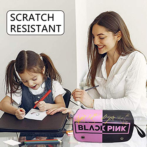 Estuche de Lápices Blackpink，Estuche Multifuncional con Cremallera, Bolsa de Cosméticos, Porta lápices Útiles Escolares Blackpink Papelería de Regalo