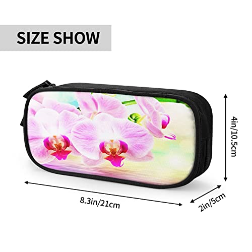 Estuche Escolar Orquídea Planta SPA, Multifuncional Estuche De Lápices De Gran Capacidad para Hombre Mujer Estudiante En Escuela para Niñas Niños