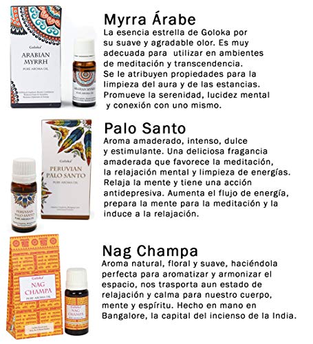 et de 4 | Palo Santo , Mirra , Citronella y Nag Champa