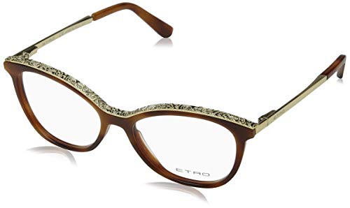 Etro Et2636 203 53 Monturas de Gafas, Blonde Havana, Mujer