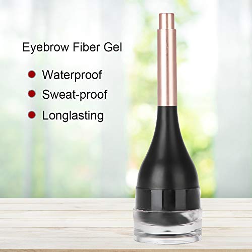 Extensiones de Cejas 3D, Extension gel para cejas pobladas Crema de aumento de cejas a prueba de agua, gel Construcción de cejas Cabello para hombres Mujeres(Black)