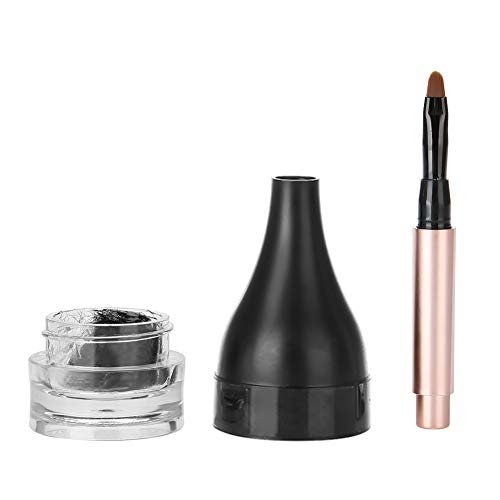 Extensiones de Cejas 3D, Extension gel para cejas pobladas Crema de aumento de cejas a prueba de agua, gel Construcción de cejas Cabello para hombres Mujeres(Black)