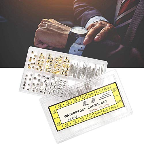 Extensor de vástago de Reloj + Coronas Piezas de Reloj, Junta Tórica Barra De Extensión De Reloj De Goma Reparación De Juntas Herramienta De Repuesto para Reparación De Accesorios