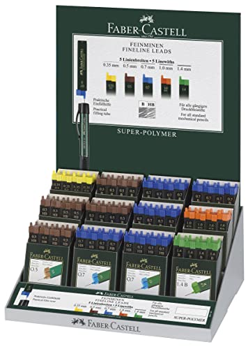 Faber Castell B-9067-HB - Blíster tubo de 12 minas, 0.7 mm HB, color negro