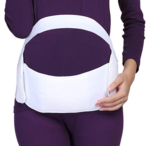 Faja de embarazo - Cinturón de maternidad - premamá banda para abdomen / cintura / espalda, apoyo para el vientre - Marca Neotech Care (Beige, L)