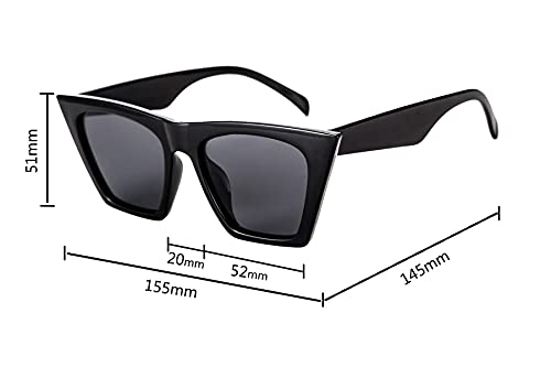 FEISEDY Gafas de Sol Mujer Cuadradas Moda Vintage Pequeñas Ojo de Gato Mujer B2473