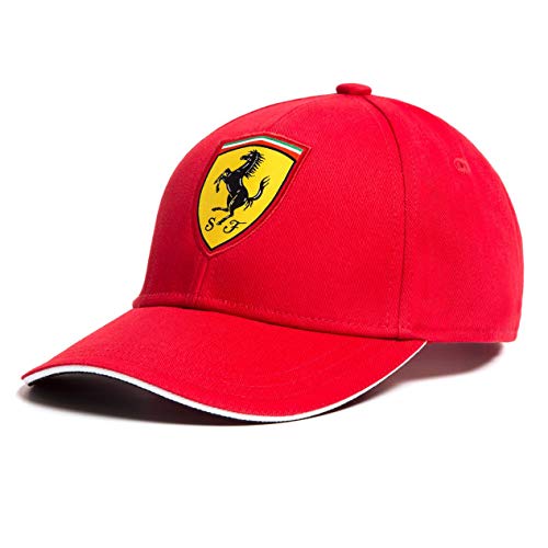 Ferrari Gorra de béisbol oficial 2018 Scuderia Classic Logo rojo para adulto, talla única