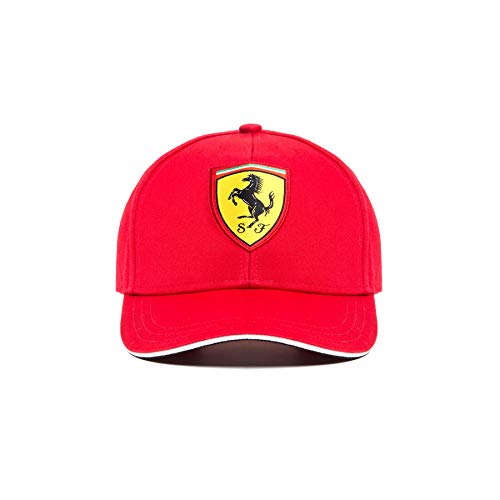 Ferrari Gorra de béisbol oficial 2018 Scuderia Classic Logo rojo para adulto, talla única