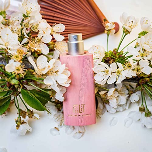 FiiLiT parfum du voyage Agua de perfume Natural KADŌ JAPAN, Écrin de Bois, Mixto, Spray recargable, Flor de Cerezo Yuzu, Flor de Té de Jazmín, para unisex, 11 ml 3.5 x 10 x 3.2