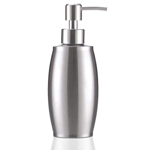 flintronic Dispensador de Jabón 350ml, Fregadero de Cocina Dispensador, Espacio Dosificador Jabon Cocina de Acero Inoxidable Botella